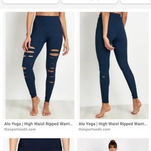 alo H-Waist ripped worrior leggings